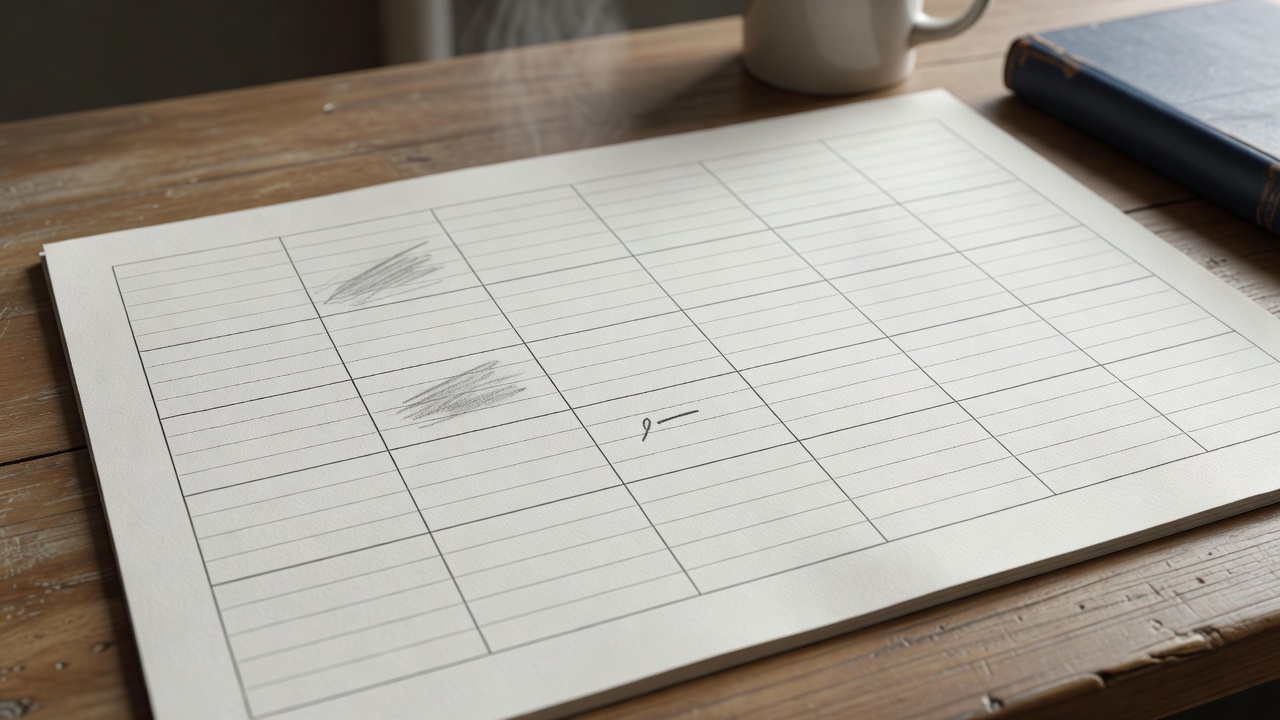 Close-up of a weekly calendar with a few penciled commitments and open spaces